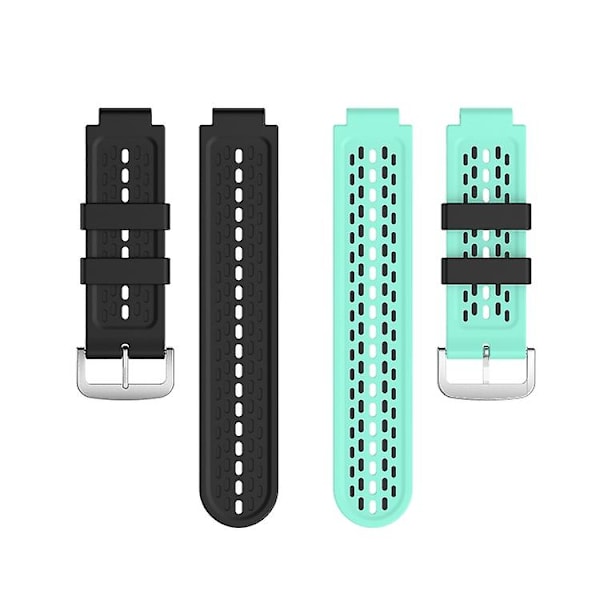 For Garmin Approach S2 / S4 Tofarget silikonklokkerem Black Mint Green