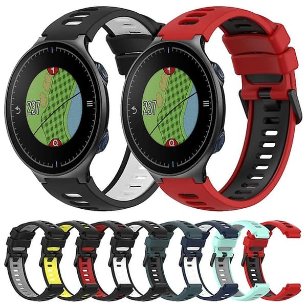 For Garmin Approach S5 Tofarget silikonklokkerem Black-Red