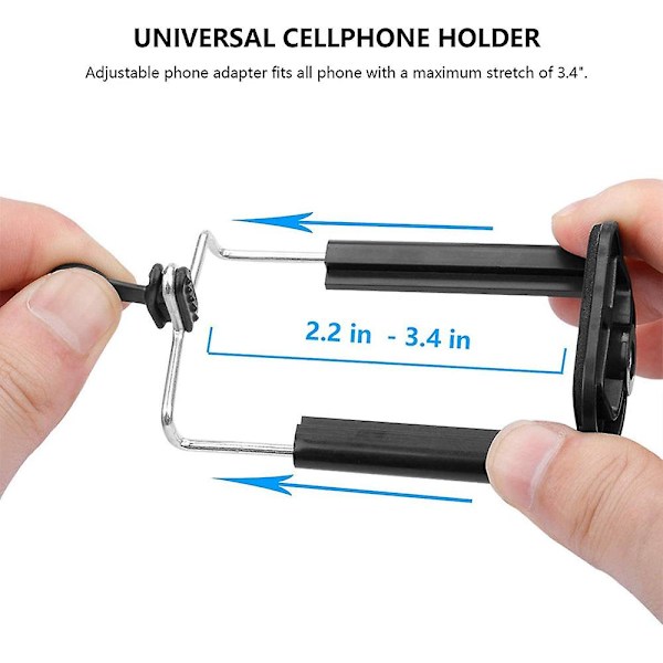 Aluminiumkamera Telefonstativ Universellt Stativ Smartphonefäste för Apple, Iphone Samsung och andra smartphones black