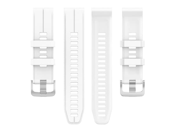 Rem til Garmin Fenix 6 Sapphire Gps 22Mm Hvid Solid Farve Silikone Urrem