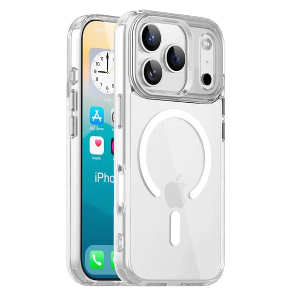 Deksel til iPhone 17 Pro Max, transparent fallsikker beskyttelsesdeksel, Transparent