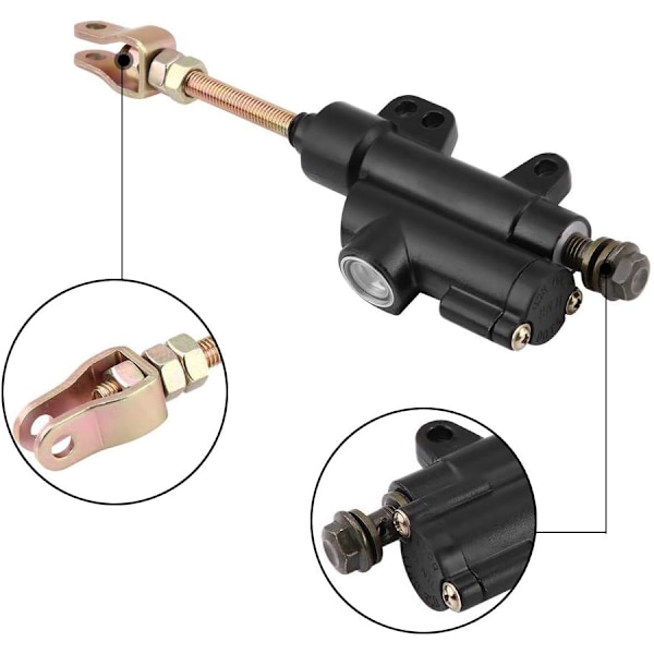 Bagestopcylinder til Pit Bike, Motorcykel Hydraulisk Master Cylinder - Sort