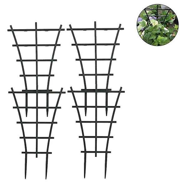 Krukspaljé, spaljé för inomhusväxter, miniplantspaljé Gör-det-själv Trädgårdsväxtstöd, överlagrat, klättring Spaljé blomstöd för krukklättring 4pcs