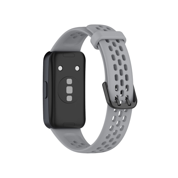 Solid Color Pustende Silikon Smartwatch Rem for Huawei Rem 8 (Grå)