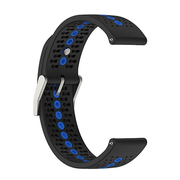Til Suunto 9 Peak Universal Colorful Hole Silicone Watch Band Black Blue