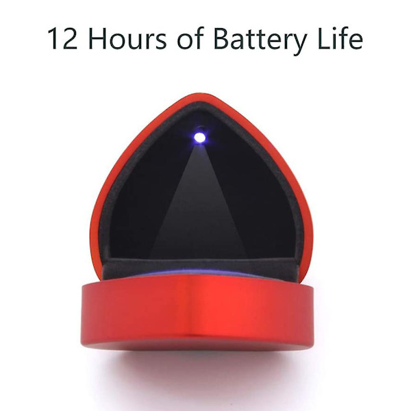 Led Ring Box Hjärtform Sammetshållare Box Med Ljus För Förlovning Red