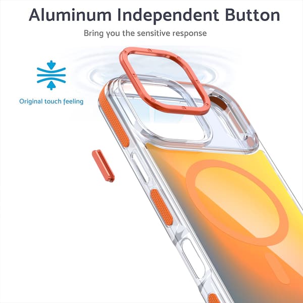 Etui til iPhone 17 Pro, Gradient beskyttelsesetui, hvit