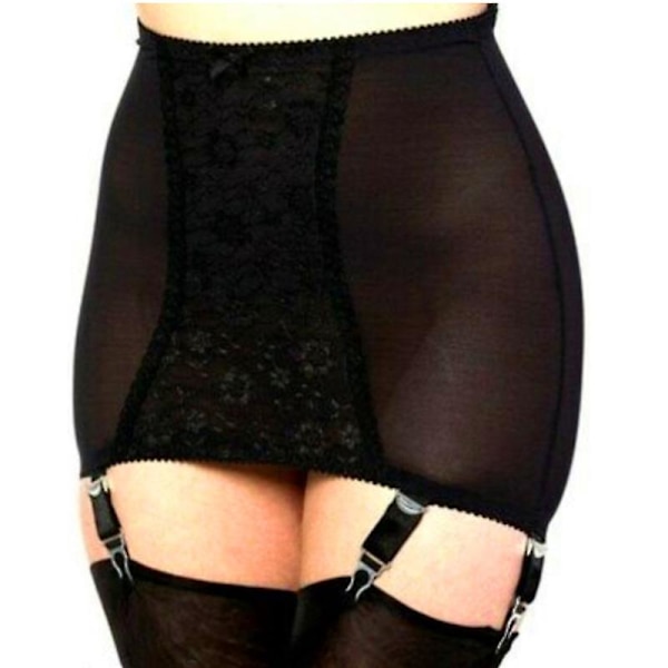 Kvinder Sexet Strømpebånd Bælte Højtalje Blonde Semper Justerbar Spænder Strap Julegaver Black XL