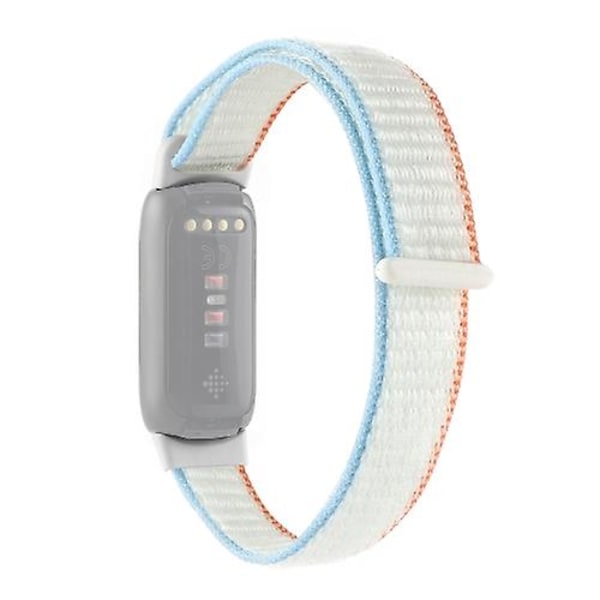 För Fitbit Luxe Nylon Loop Strap Watch Band White