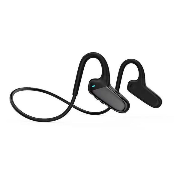 F808 Langattomat Bone Conduction -kuulokkeet Bluetooth 5.0 -kuulokkeet avoimet korvat Urheilunappikuulokkeet Vedenpitävät USB Ladattava mikrofonilla Ajamiseen Pyöräily Juoksu Black