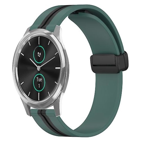 Garminmove Luxe 20 mm:n taittuva magneettilukko watch Olive Green - Black
