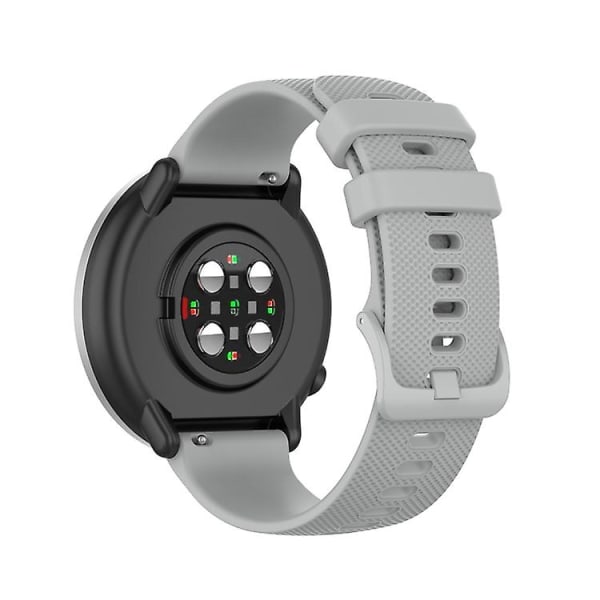 For Polar Ignite 20 mm liten rutete tekstur silikon armbåndsurrem Grey