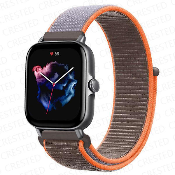 20 mm 22 mm watch för Amazfit Gts/2/2e/4/3/mini Gtr 4/2/3/ pro 47 mm Stratos 3 nylon Pulseira Correa Amazfit bipsband Bright orange 54 20mm