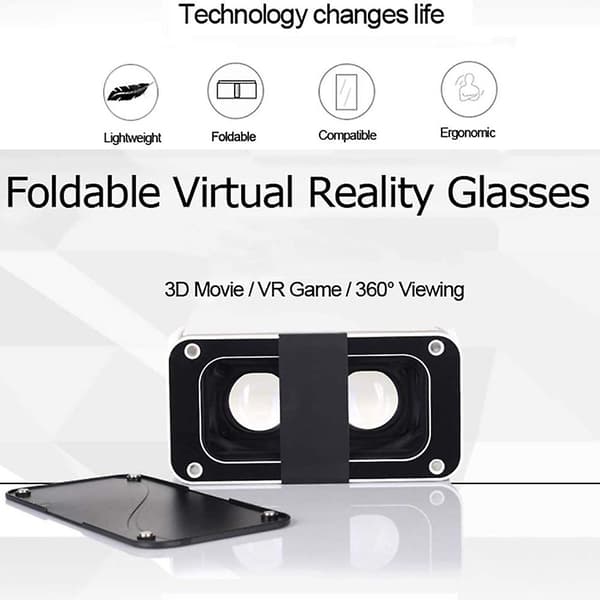 Mini Virtual Reality-briller sammenleggbare Vr-hodesett for smarttelefon
