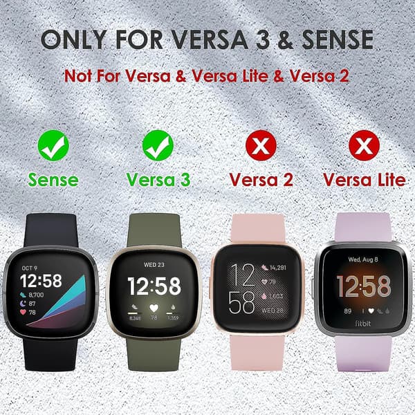 [2-pak, 3,3 fod] opladerkabel kompatibelt med Fitbit Sense/fitbit Versa 3, erstatnings usb-opladerkabel Cradle Dock-stativ Strømkabel til Smart Wat