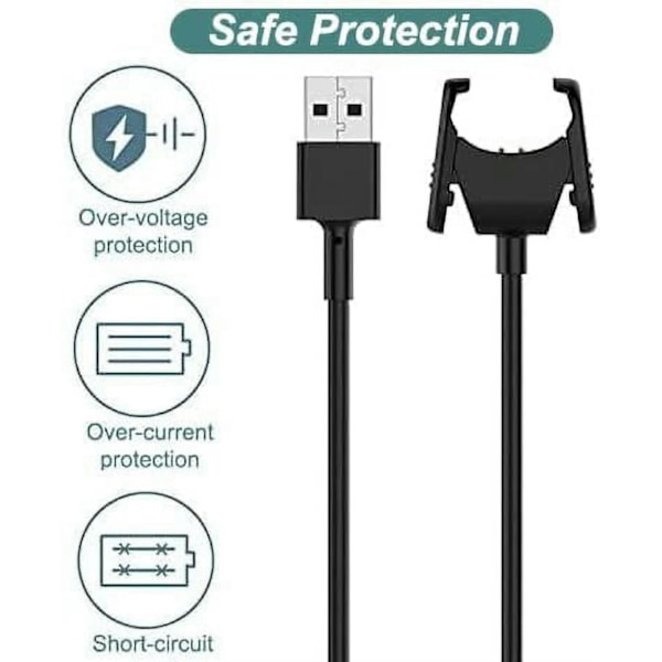 Oplader til Fitbit Charge 3, USB-opladerkabel, kompatibel med dockingstation