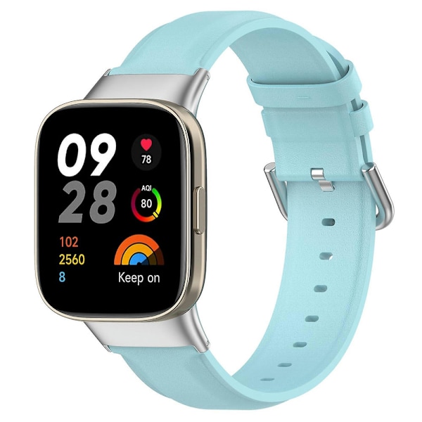 Lærrembånd til Xiaomi Redmi Watch 3 / Mi Watch Lite 3 Light Blue