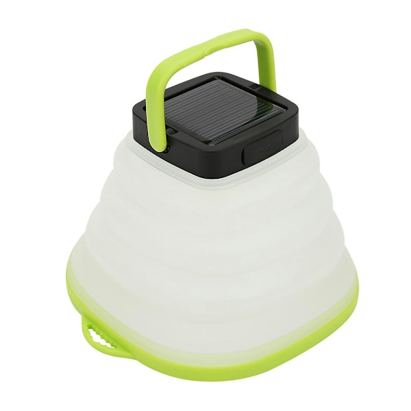 Innendørs natt LED-lampe utendørs camping fleksibel IP65 solenergi 3 nivåer dimming lys grønn ramme