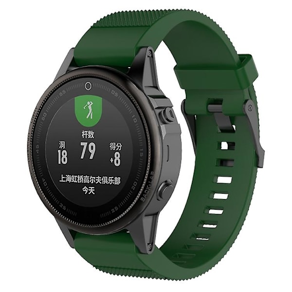 For Garmin Fenix5 22 mm silikonklokkerem Army Green)