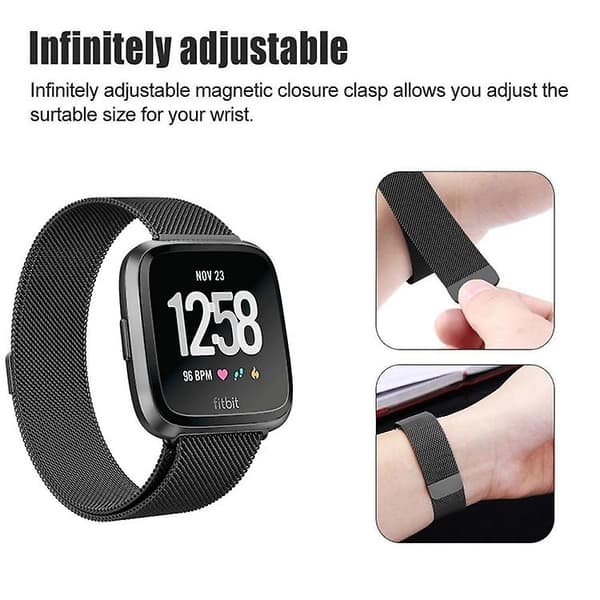 För Fitbit Versa 2 / Fitbit Versa Lite Milanese watch ,, Stor Storlek: 2,3x25,8cm Ice Blue