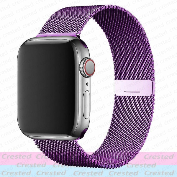 Milanese Loop Strap För Apple Watch Ultra Band 44mm 40mm 45mm 41mm 49mm 42mm 38mm 44 Mm Correa Armband Iwatch Series 3 6 Se 7 8 purple 38mm 40mm 41mm