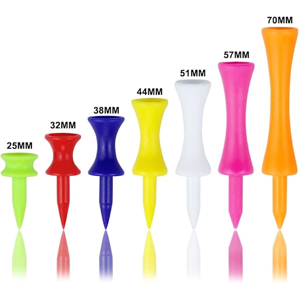 100 stk Små Slott Golf Tees - Røde Plast Tees, 32MM (1 1/4 tommer)