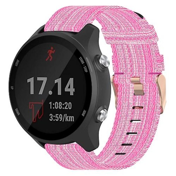 For Garmin Forerunner 645 20 mm nylon vevd klokkerem Pink