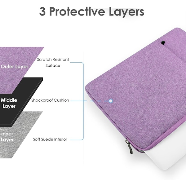 Laptopveske 17\" Passer for HP 17.3\" Laptop Lilla