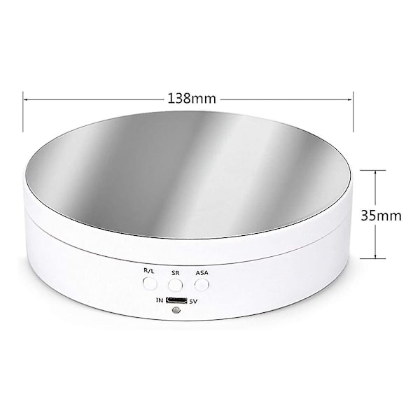 Elektrisk displaybord Tre-trinns justerbar vinkel display dreieskive White