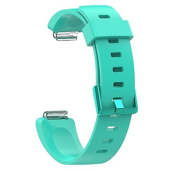 For Fitbit Inspire / Inspire Hr Glossy Surface Silicone Watch Band Lake Blue
