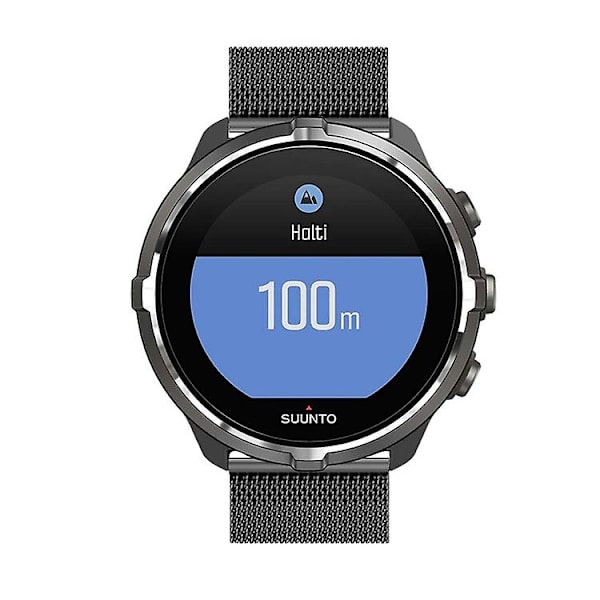 For Suunto 9 Milanese Nice spenne erstatning håndleddsrem klokkerem Black