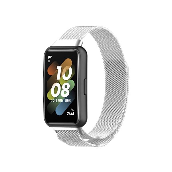 Smartwatch-rem for Huawei Strap 7/7 NFC Milan Magnetic Metal (Sølv)