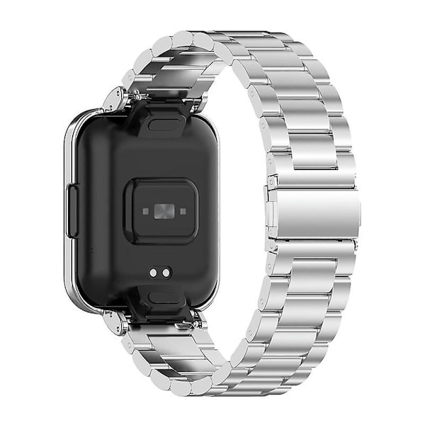 För Xiaomi Redmi Watch 2 Lite Metall Tre Pärlor Armband+Klockfodral - Silver