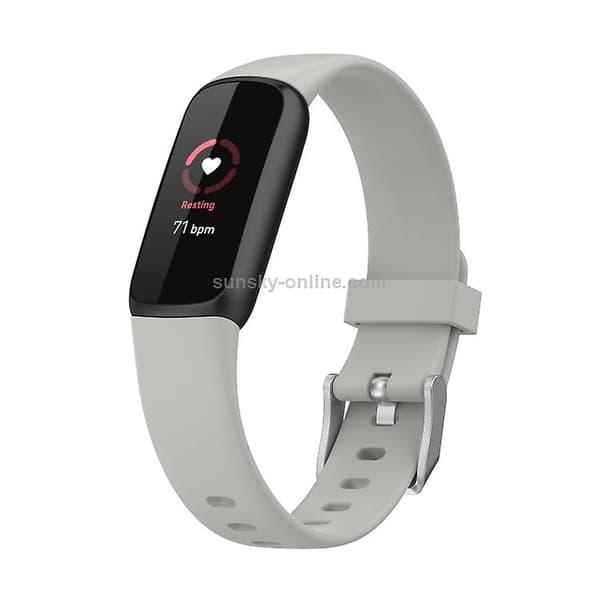 For Fitbit Luxe silikonklokkerem Rock Grey