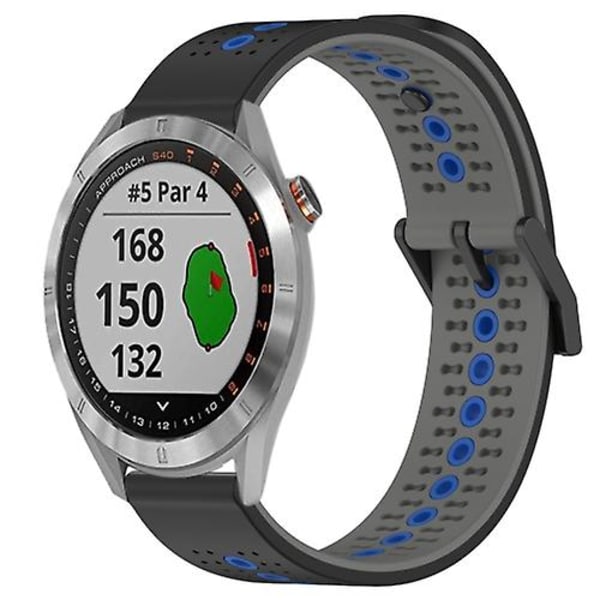 Garmin Approach S40 20mm Tricolor hengittävä watch Black-Grey-Blue