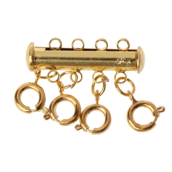 Fjærspenne i rustfritt stål Hummerspenner Koblinger Gliderørlås Avstandslås Multistrenger Magnetisk Gold 4 layer