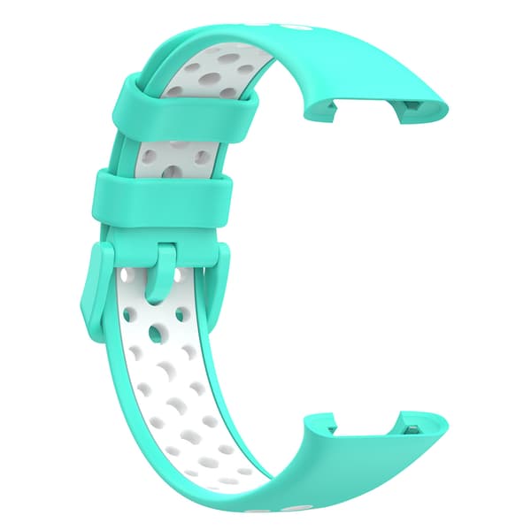 Stropp for Xiaomi Band 7 Pro Tofarget silikonstropp (Cyan Hvit)