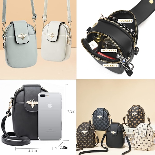 Små Crossbody Tasker til Kvinder Skuldertaske Black