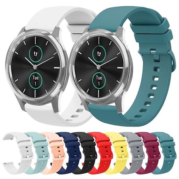 För Garminmove Luxe 20 mm enfärgad mjukt watch Sapphire Green