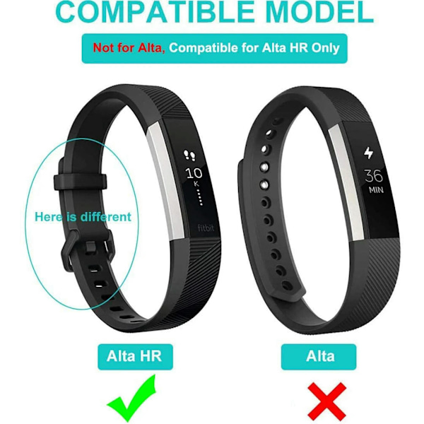Lader for Fitbit Alta Hr, erstatnings-USB-ladekabel, kabelklips kompatibel med Fitbit Alta Hr