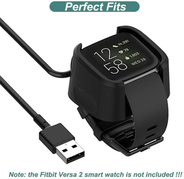 Latauslaite Fitbit Versa 2:lle, varaosalaturi [2 kpl]