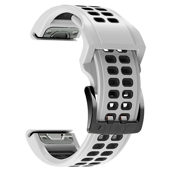 Silikoneur til Garmin Fenix 7 22mm White Black