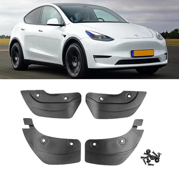 Bil främre bakre stänklappar för Tesla Model Y dolda stänklappar