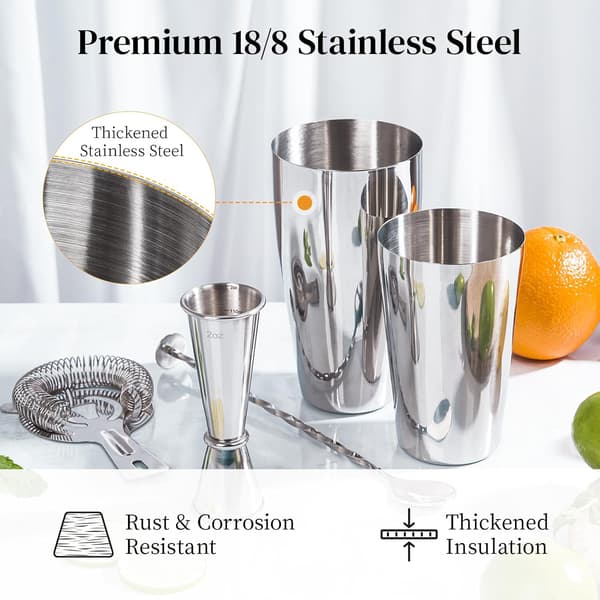 Professionell Cocktail Shaker Set 4 Delar Handdriven cocktail shaker för fest, bar och bröllop