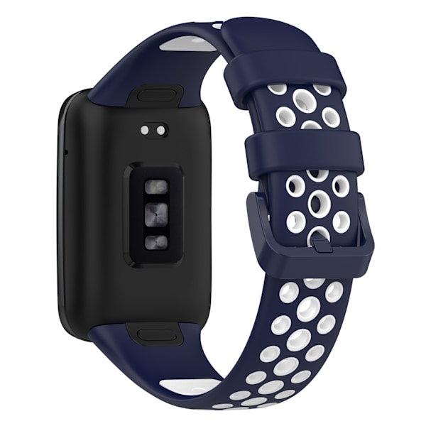 Stropp for Xiaomi Band 7 Pro Tofarget silikonstropp (blå hvit)