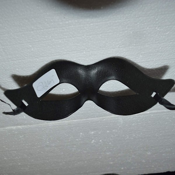 Svart matt klassisk stil venetiansk mask, maskerad, burlesk bollfest