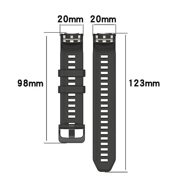 För Garmin Instinct 2s enfärgad silikon watch Black