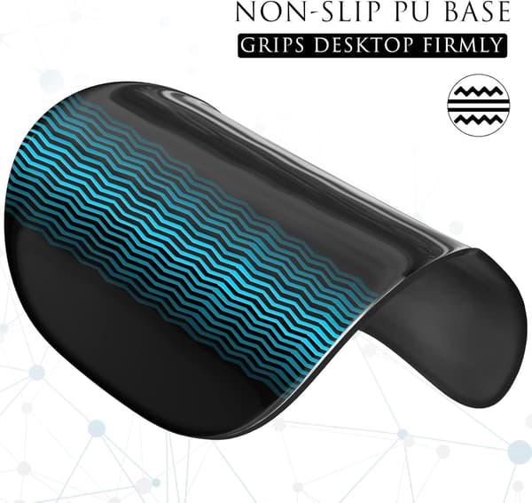 Ergonomisk musmatta med handledsstöd i gel, svart