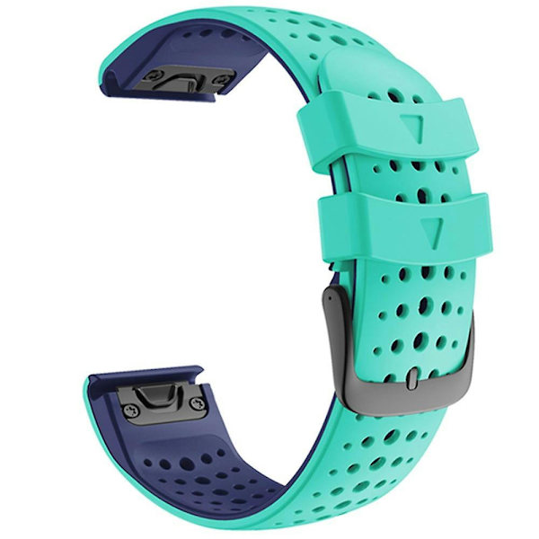 Reservedelerem for Garmin Fenix 5 5Plus 6 6Pro 7, 22mm silikon smartklokkehåndledd Blue