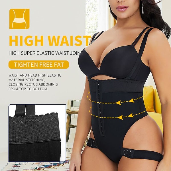 Body Shaper med skulderstropper Abdominal Control Trusse Hofteløfter 2XL